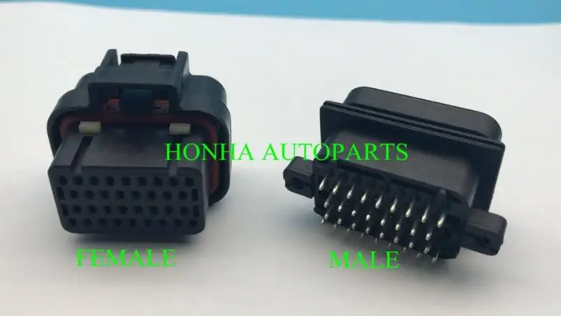 

1 set 4-1437290-0 3-1437290-9 34 Pin Way TE 2-6447232-3 Male and female ECU PCB Automotive Connector For Motec Haltech plug