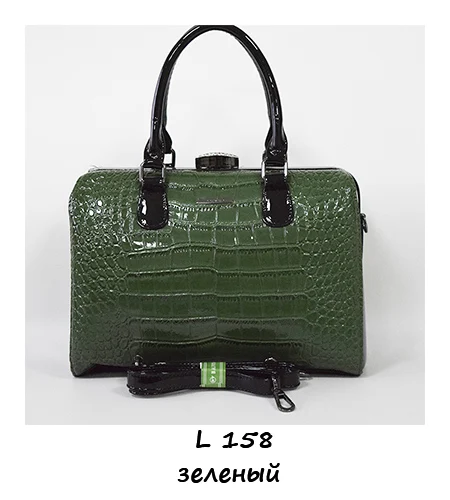Марка possess, женская сумка, с тиснением под крокодила - Цвет: L158green