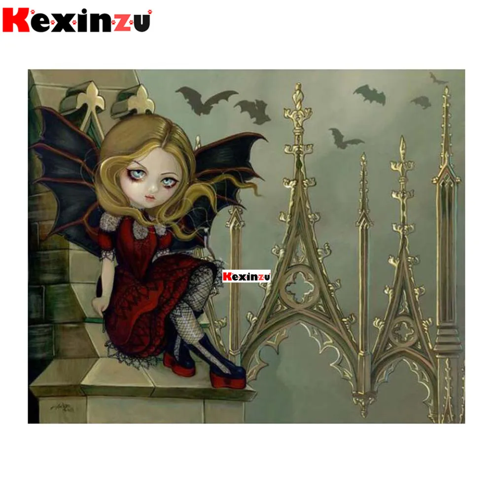 7 Kexinzu полный квадратный/круглый 5D DIY 3d-бриллиантовая вышивка мультфильм девушка большие глаза алмазная живопись вышивка крестиком Мозаика Декор подарок - Color: 7