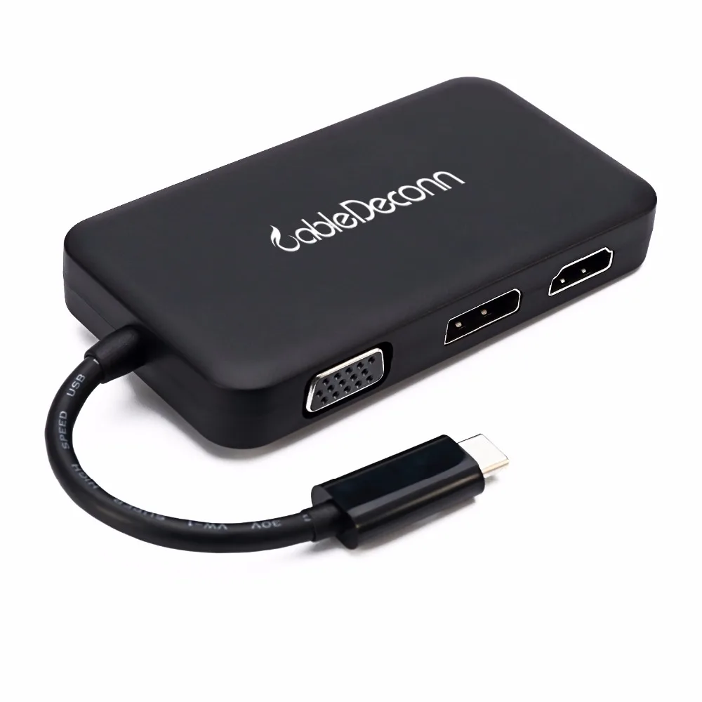 Usb c vga hdmi Thunderbolt док станция концентратор Type к HDMI DVI DP VGA кабель для Macbook Pro 2017 HuaWei Mate 10