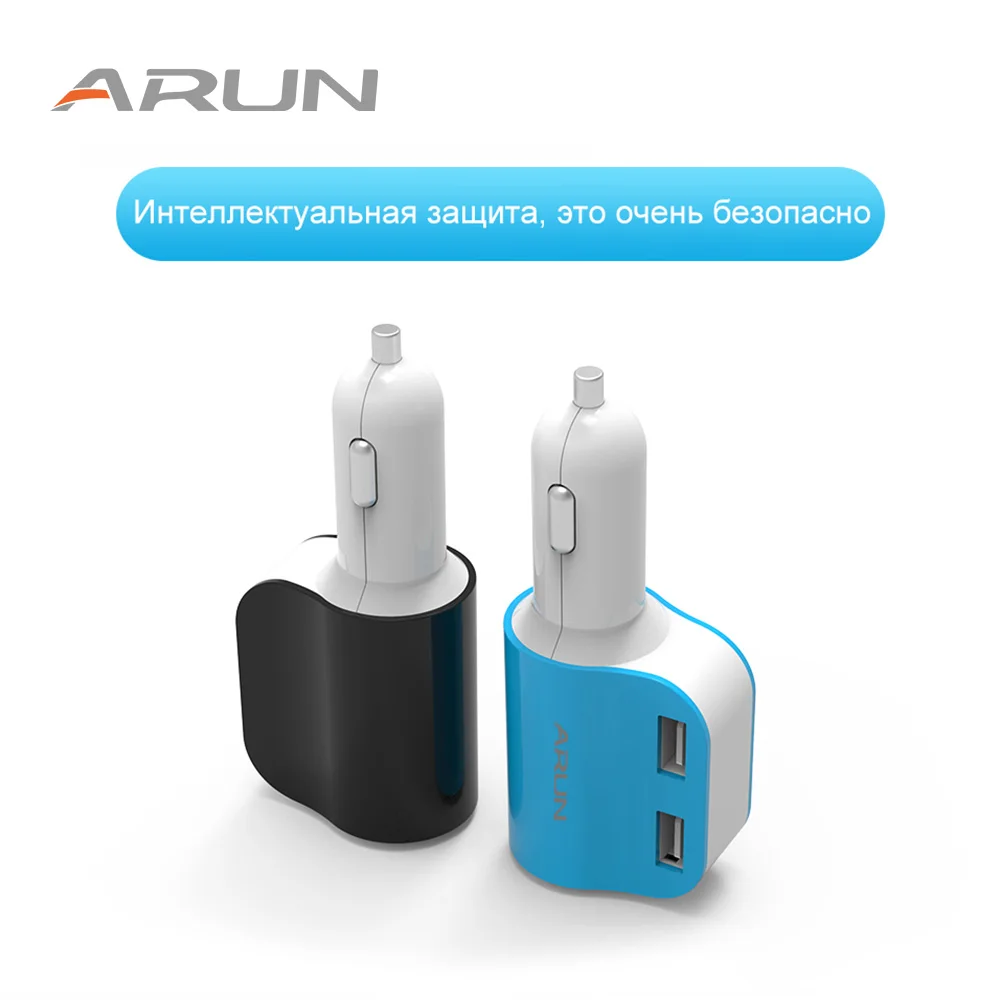 ارون شاحن سيارة USB صغير للجوال هاتف لوحي 3.1A سريع شاحن سيارة-شاحن المزدوج USB سيارة مهايئ شاحن الهاتف في سيارة