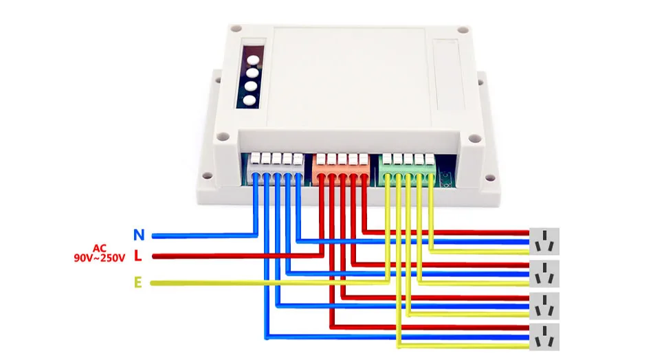 Sonoff 4ch канала Дистанционное управление Smart переключатель Wi-Fi модуль домашней автоматизации на/off Беспроводной таймер Сделай Сам переключатель din-рейку