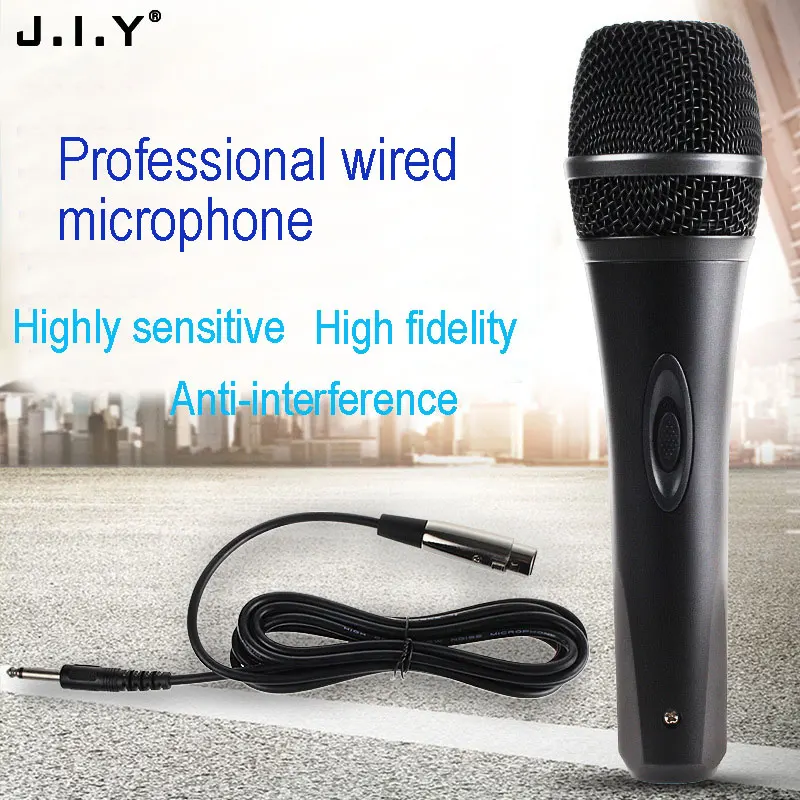 JIY Professional Wired karaoke Microphone High fidelity sound Highly