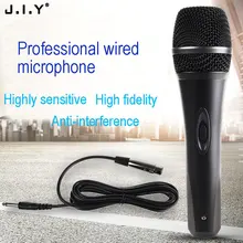 Jiy profissional microfone de karaoke com fio de alta fidelidade som altamente sensível microfone de estúdio com fio para reunião de computador mic