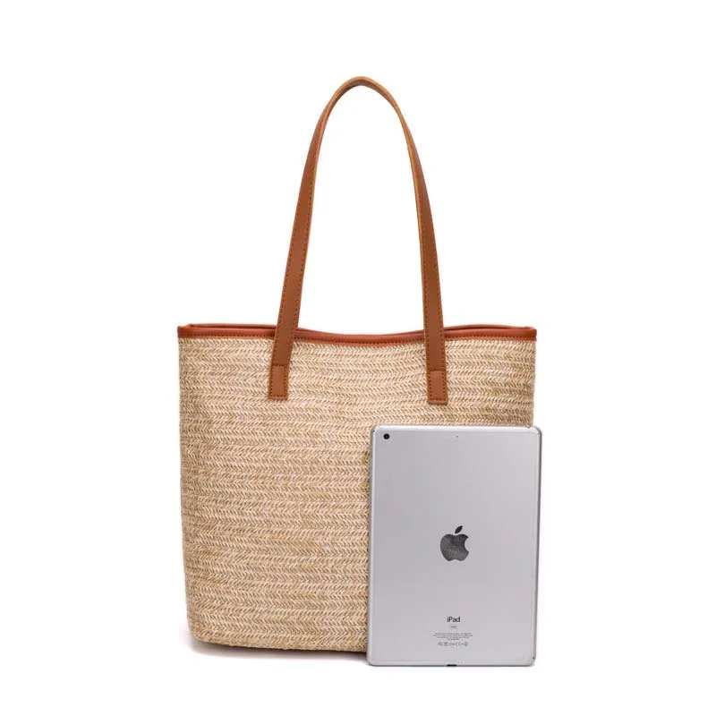 New Summer Women Fashion Handbag INS Popular Female Holiday Straw Bags Lady Knit Shoulder Bag Travel Shopping Tote Bolsa SS3230 (5)