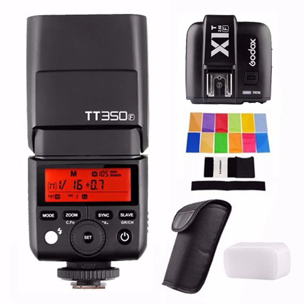 Godox TT350F   X1T F Trigger 2.4G HSS 1/8000s TTL GN36 Camera Flash ...