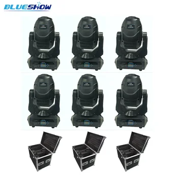 

no tax custom 6pcs with 3 flightcase, white led moving head beam 230w mini sharpy 200w led moving head light dj stage disco