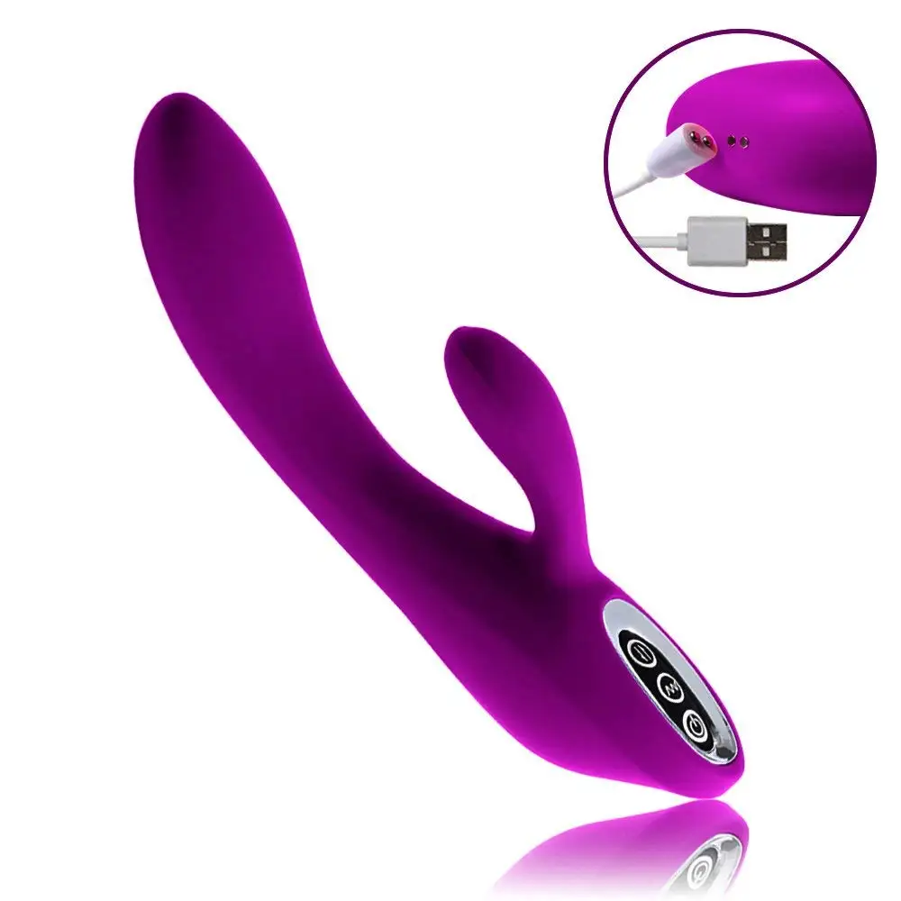 G Spot Кролик Дилдо Вибратор силиконовый водонепроницаемый перезаряжаемый клитор