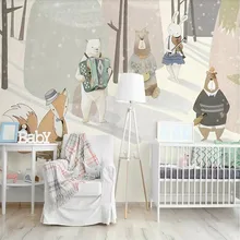 Элегантная музыка животное детская комната фоновая стена высокого качества настенная ткань производители, обои Фотообои