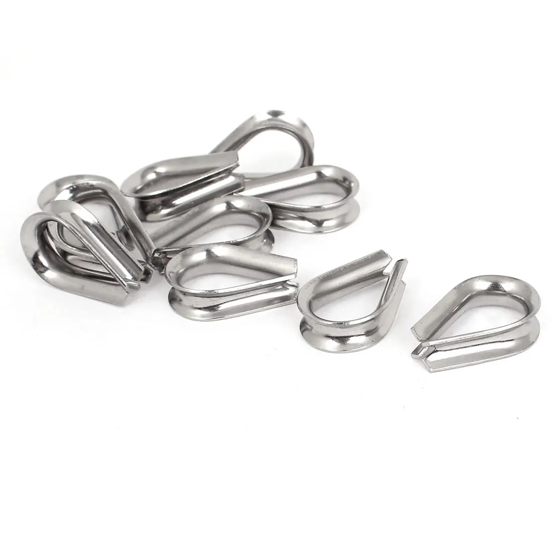 

UXCELL Stainless Steel 5Mm 3/16" Standard Wire Rope Cable Thimbles Rigging Tool 10Pcs