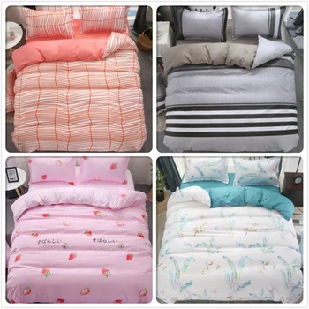 

Duvet Cover Sheet Pillowcase 3/4 pcs Bedding Set Adult Kids Child Soft Cotton Bed Linens Quilt Comforter Case Bedspread Bedlinen