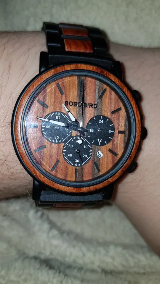 BOBO BIRD Wooden Luxury Military Men Watch