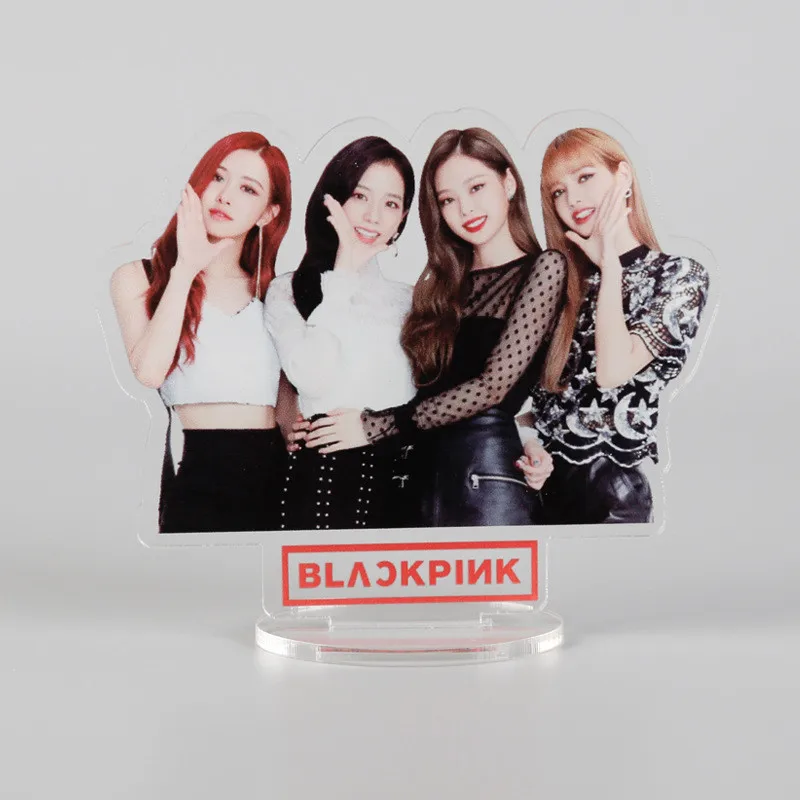 

6“ Kpop BLACKPINK Transparent Acrylic Desk Stand Board Decor JISOO JENNIE LISA ROSE World Tour KeyChain YG114