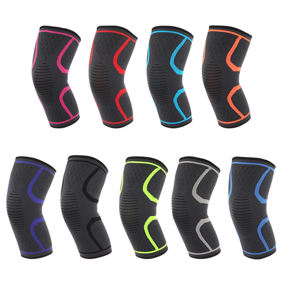 1Pc Compression Knee Brace Sleeve Elastic Knee Pads Nylon Fitness Kneepad Support Patella Brace Sports Running Joint Pain Relief