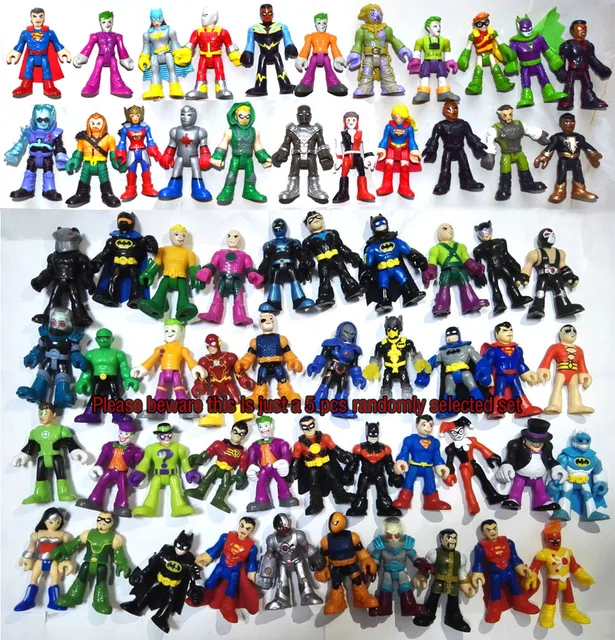 Lot of 5 PICS Imaginext Random Select DC Super Hero Loose Action Figure