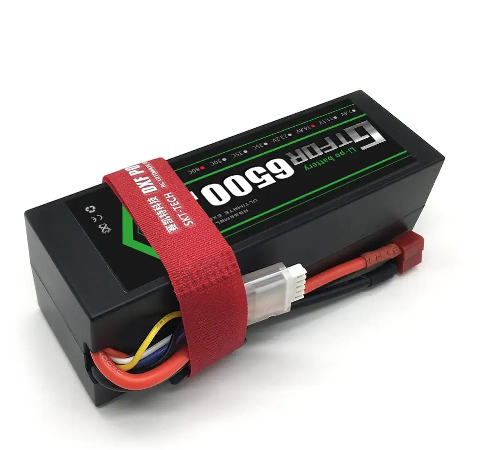 Жесткий чехол GTFDR Lipo для автомобиля 1:8 14 8 в 6500 мА/ч 80C MAX 160C электронная багги TRX