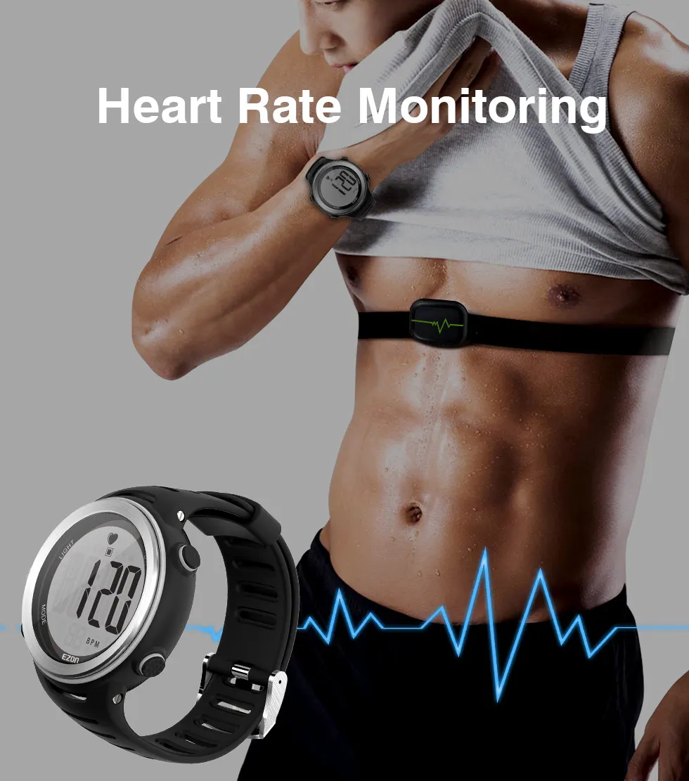 EZON T007 Digital Watch with Chest Strap - EasypickGH