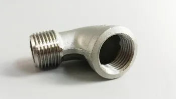 

304 Stainless Steel 3/8" Female x 3/8" Male NPT-NPT street Elbow Pipe Fitting threaded