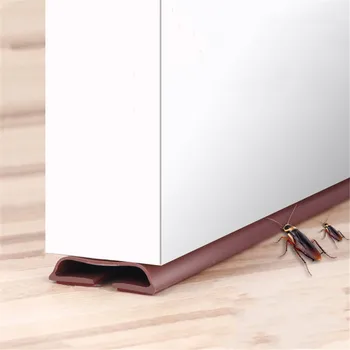 

Self-adhesive Door Bottom Draft Stoper Threshold Seals Strip Traceless PVC Sealing Bar Waterproof Brown White