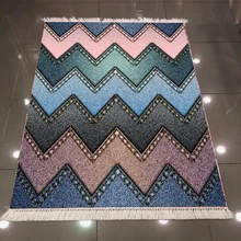 Else синий розовый коричневый зеленый джинсы эффект 3d узор принт микрофибра противоскользящие назад моющиеся декоративные области килим ковер