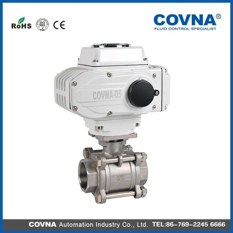 Моторизованный электрический шаровой клапан из нержавеющей стали 304