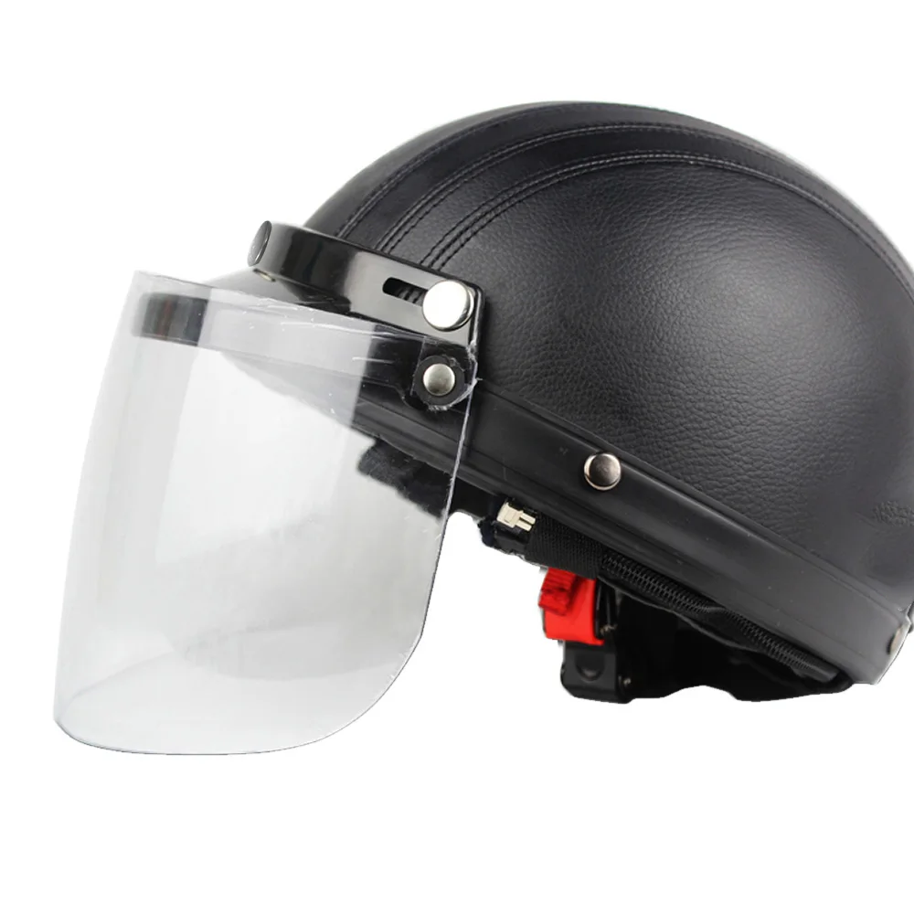 

Universal 3 Snap Flip Up Visor Shield Lens for Retro Open Face Motorcycle Helmet