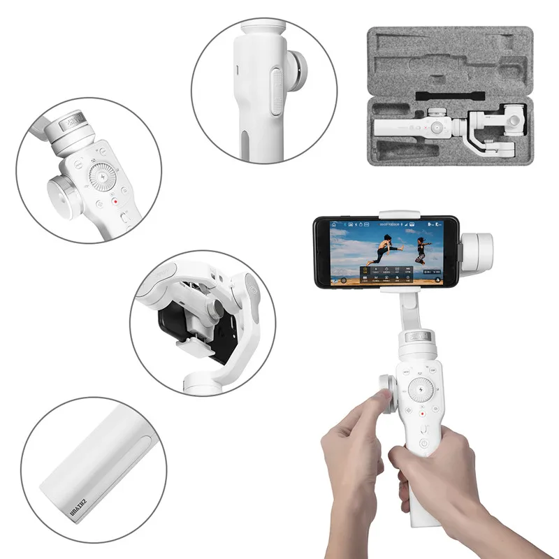 2018 Zhiyun Smooth 4 бесщеточный 3 осевой ручной карданный стабилизатор для iPhone Android Filmmakers