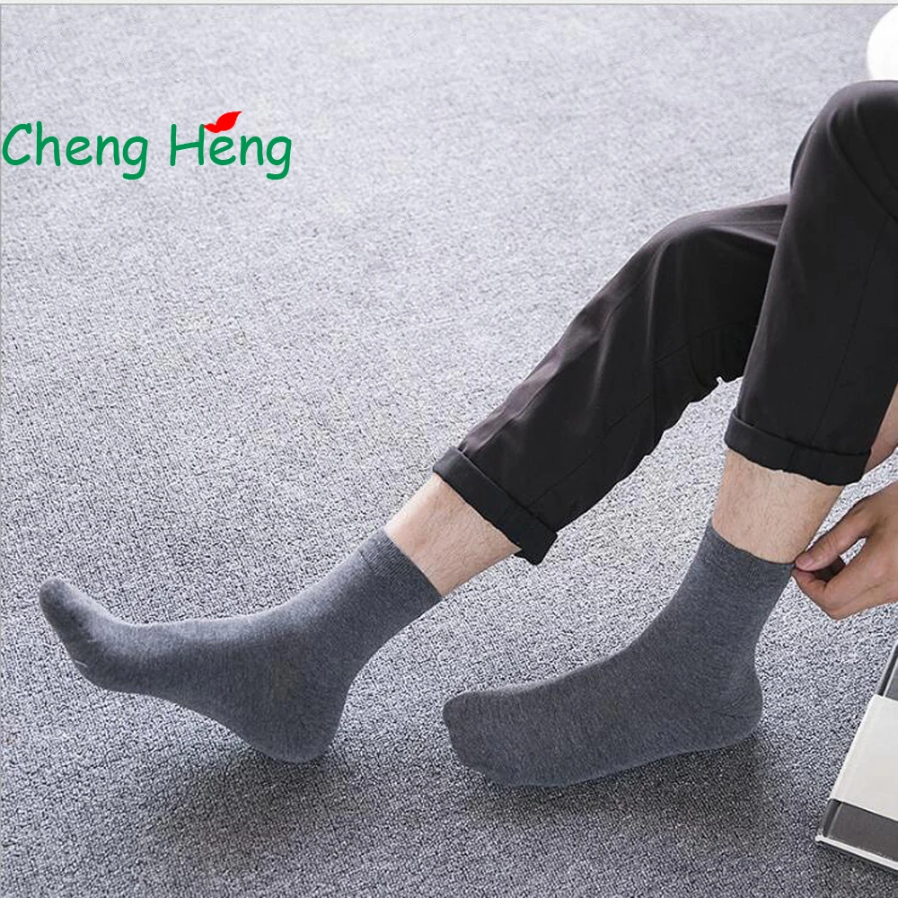Cheng Heng 10 pairs/bag European style cotton socks men's socks autumn