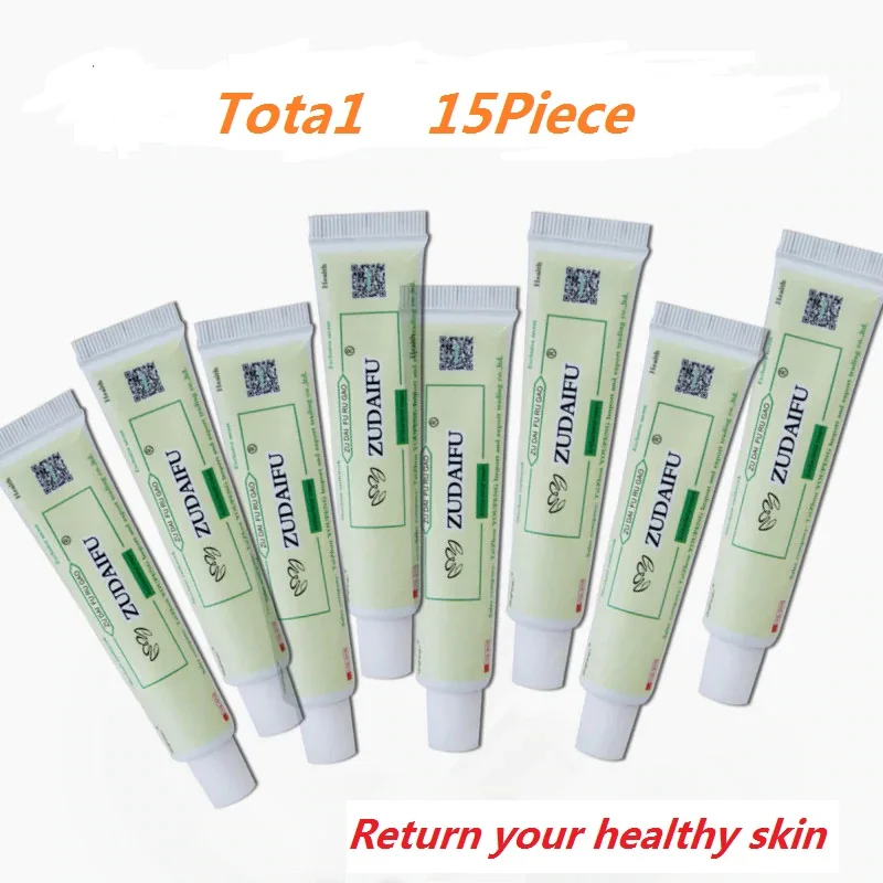 

15PCS ZUDAIFU Natural Skin Creams Eczema Ointments Psoriasis Eczema Allergic Neurodermatitis Ointmen ( Without Retail Box)