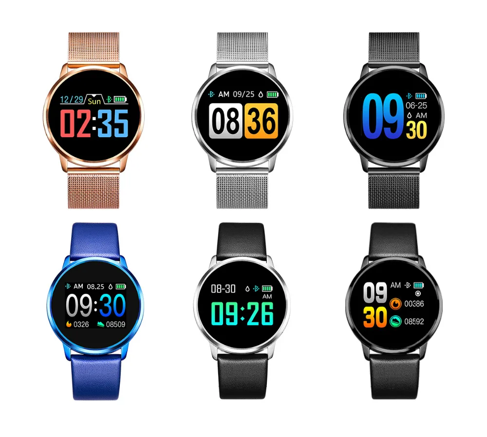 RUNDOING Q8 Смарт часы OLED цветной экран Smartwatch Мужская мода фитнес трекер сердечного ритма