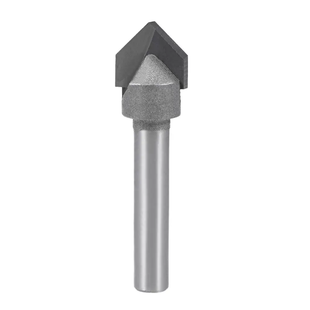 

Uxcell Router Bit 90 Degrees V-Groove End Mill Carbide for CNC Woodworking Engraving Edge Trimmer Carpentry Slotting Cutter