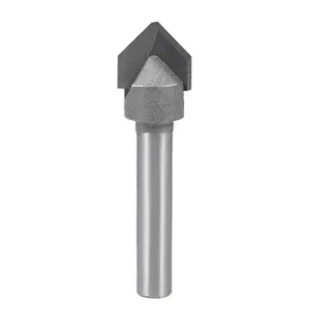 

Uxcell Router Bit 90 Degrees V-Groove End Mill Carbide for CNC Woodworking Engraving Edge Trimmer Carpentry Slotting Cutter