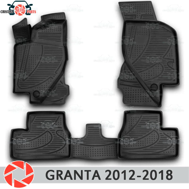 Коврики для Lada Granta 2012 2018 Sedan Liftback Нескользящие полиуретановые коврики защиты от