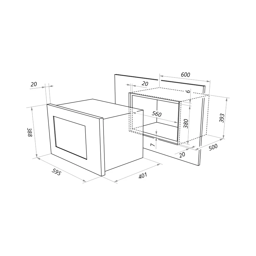 Microwave oven MAUNFELD MBMO.25.8S stainless steel