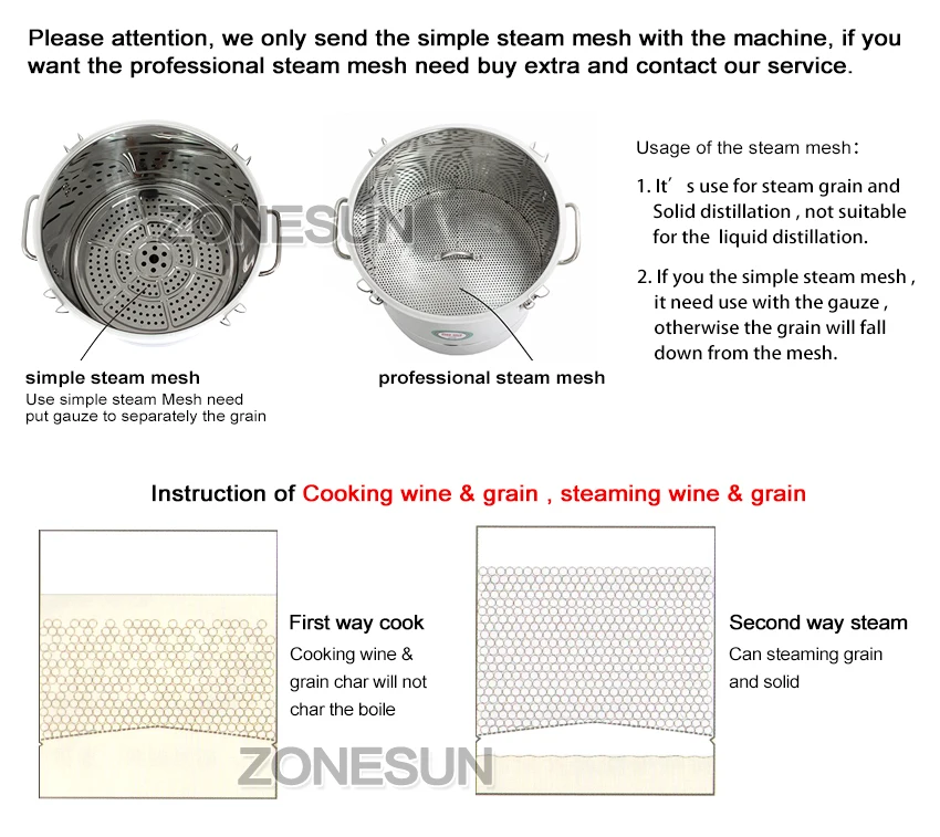 ZONESUN бытовой Нержавеющая сталь домашнее Вино пивоваренное устройство алкоголя DistillerWine чайник английский ручная машинка