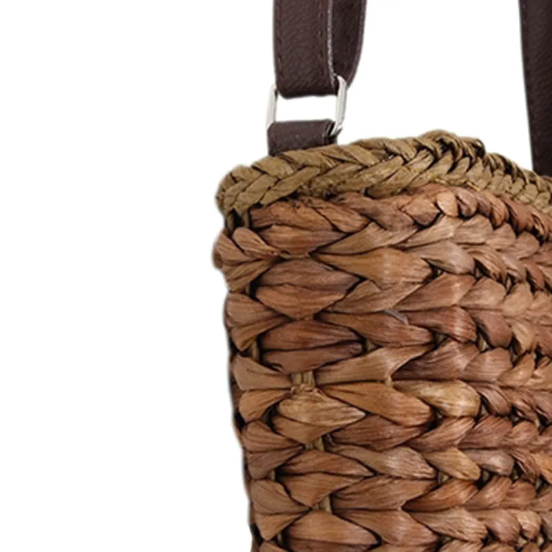 Women Handbag INS Popular Female Straw Bags Ladies Travel Handmade Weave Shoulder Bag Casual Mini Knitted Crossbody SS3180 (6)