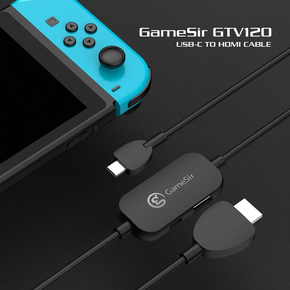 GameSir GTV120 20 V/3A Mini 1080P HDMI дисплей адаптер и конвертер кабель лучше всего для nintendo Switch/HUAWEI/samsung/microsoft