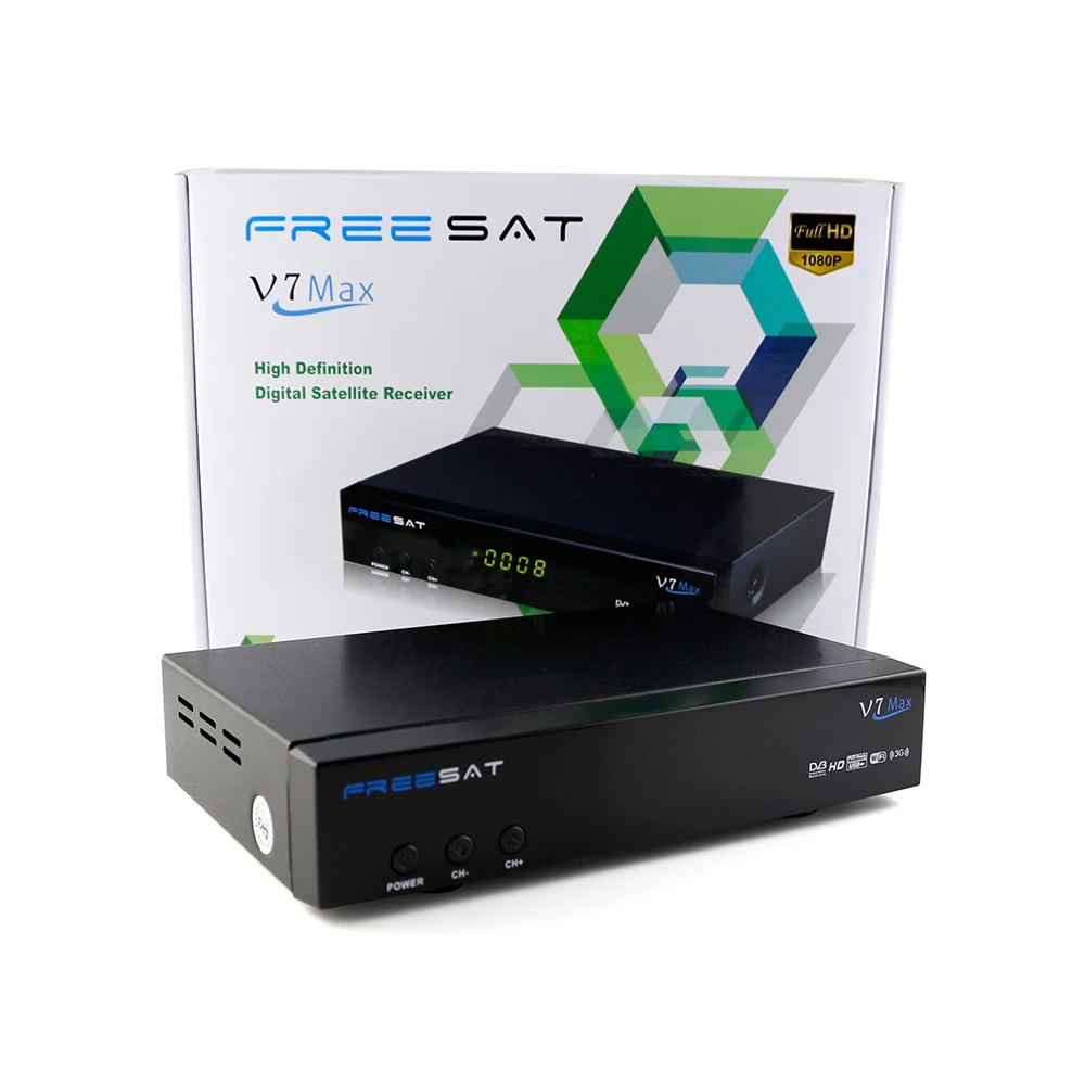 

New Hot Satelite Receptor Freesat V7 MAX HD 1080P DVB-S2 support Cccamd powervu youporn youtube Wifi 3G Freesat V7 Set-top Box