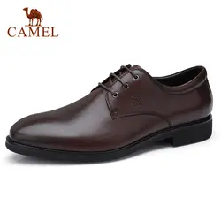 CAMEL/Мужские модельные туфли из натуральной кожи, удобные офисные туфли из мягкой вощеной воловьей кожи, легкие мужские туфли дерби из