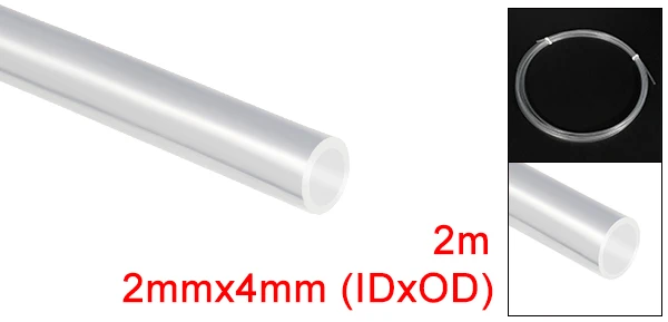 Uxcell 1x2 мм/1,5x3 мм/2x3 мм/2x4 мм 6.56ft 2 м Длина гибкий PTFE трубки Труба для 3d принтера RepRap прозрачный белый