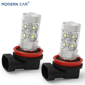 

MODERN CAR Super Bright H8 H11 1156 LED Fog Light Bulb Lamp 12V 6000K White Fog Lamp Bulbs 2828 10 LED H7 H4 9005 9006 Car Light