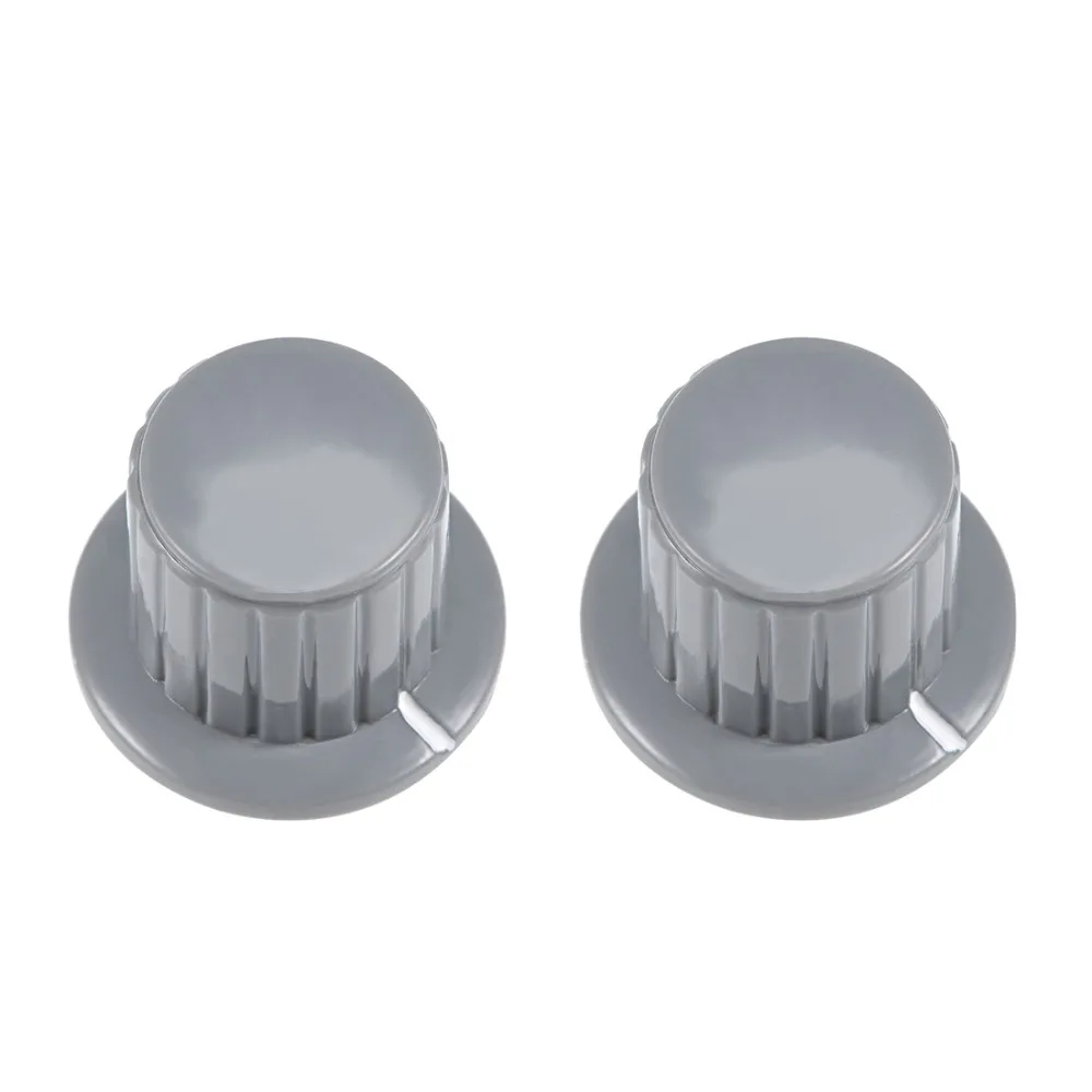 

UXCELL 2Pcs 6mm Potentiometer Rotary Knob Insert Shaft 25x19.5mm Plastic For Connect Rotary Potentiometer Switch Supplies Grey