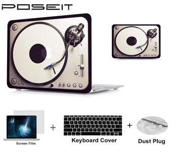 

4in1 Plastic Hard Case Cover Laptop Shell+Keyboard Cover+Screen Film+Dust Plug For 11 12 13 15" Macbook Air Pro Retina Touch Bar