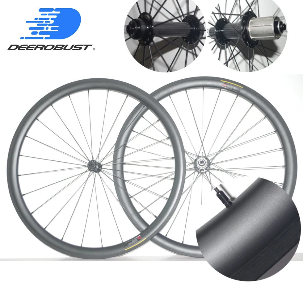 

1313g Only Lightest 700c 38mm x 25mm Carbon Clincher Road Bike Wheels Bicycle Wheel set Powerway R23 hubs 24 28 Holes