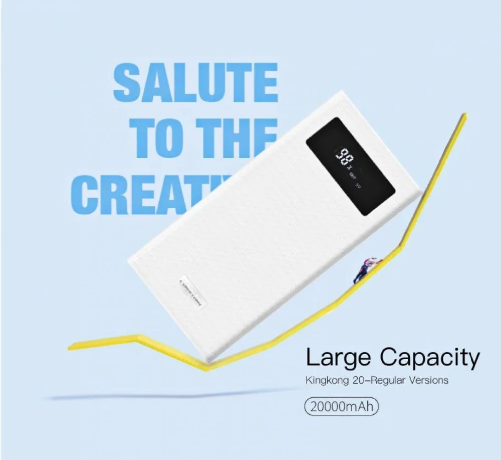 Besiter Быстрый Зарядное устройство 20000 mAh Мощность банк светодиодный портативное