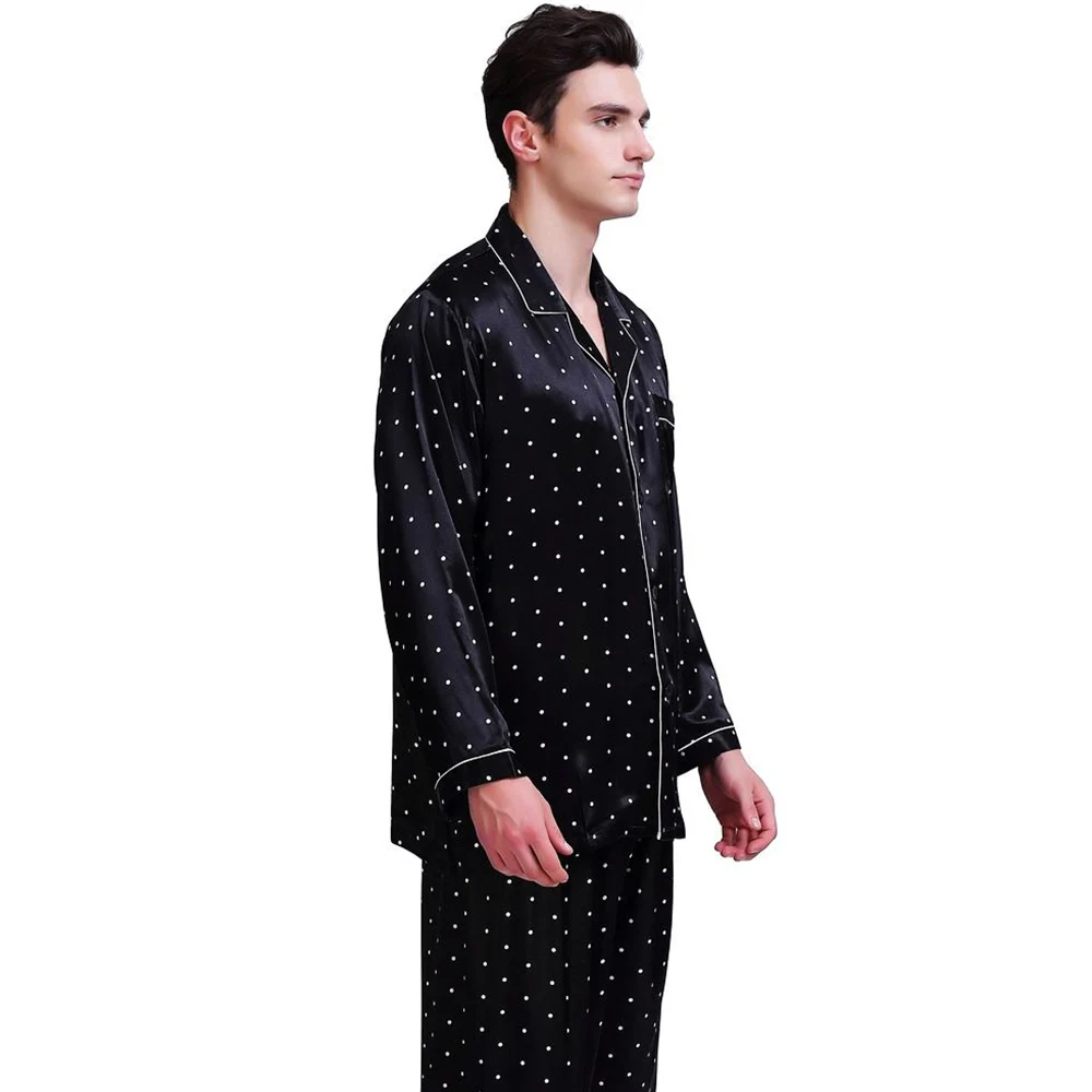 men's cotton pyjamas Mens Silk Satin Pajamas Set   Pyjamas  Set   PJS  Sleepwear Set   Loungewear U.S,S,M,L,XL,XXL,3XL , 4XL cotton pyjama set Pajama Sets