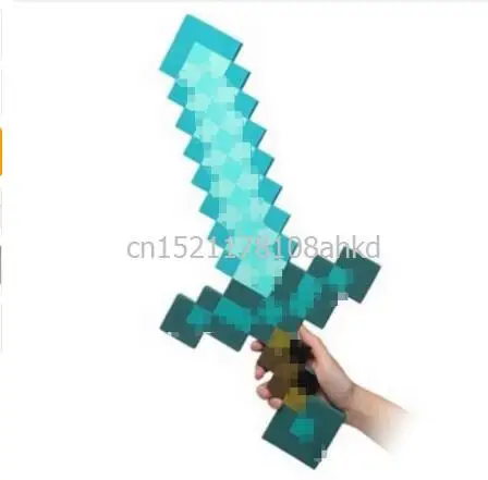 SHANG JI X 45-60cm Newest Minecraft Toy Colorful Minecraft Sword Foam Action Figures Toys Children Foam Sword & Pickaxe Toys