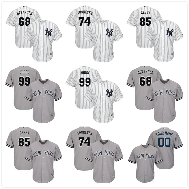 MLB Нью-Йорк Янкиз Пользовательские мужская 68 Dellin Betances 74 рональд - Цена: 