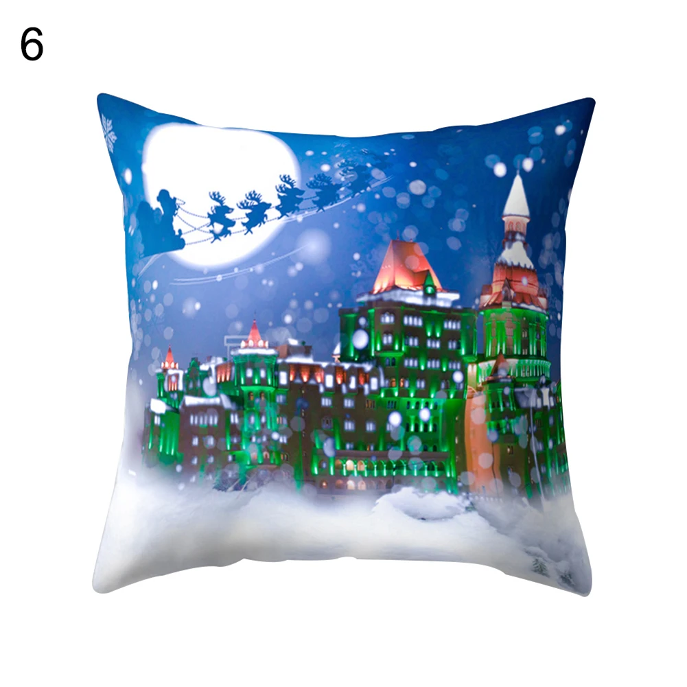 Рождество Лось Снеговик Пледы Наволочки дома Талия крышка|pillow case|throw pillow casespillow case