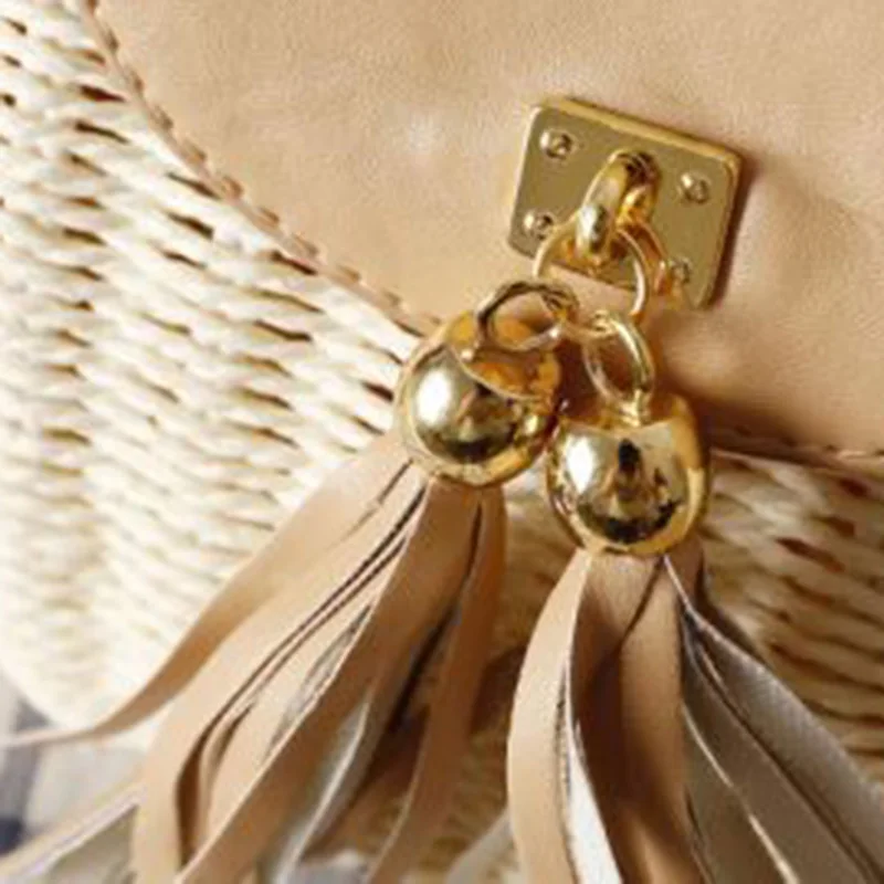 New Women Tassel Straw Bags Bohemian Female Vintage Rattan Knitted Handbag Summer Beach Lady Casual Weave Shoulder Bag SS3161 (11)